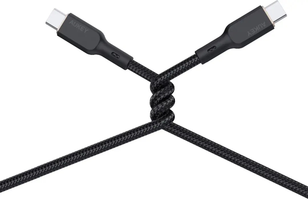 AUKEY CB-KCC101 USB-C naar USB-C kabel 100W - 1m - Zwart - afbeelding 2 van 6