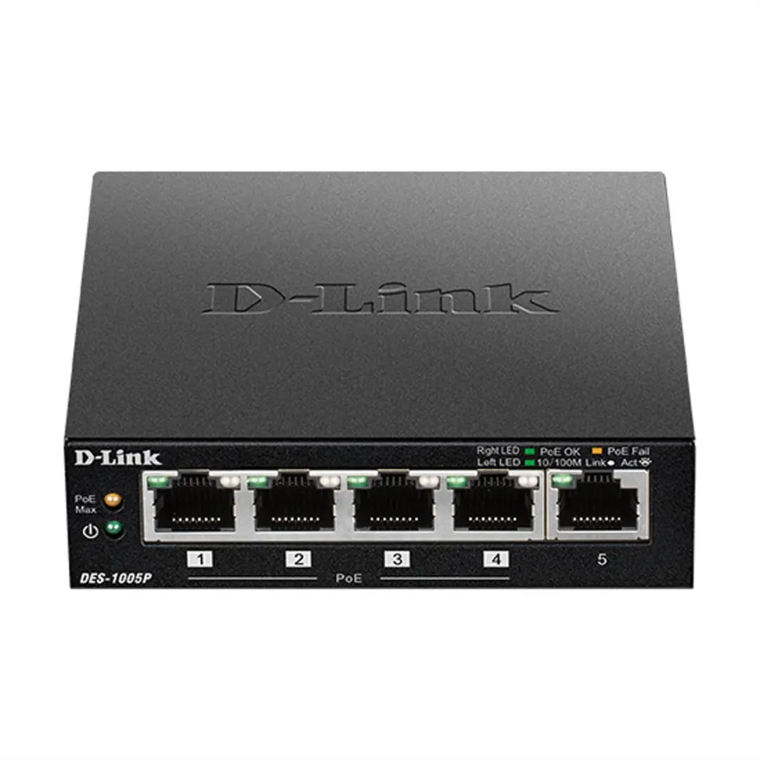 D-Link DES-1005P Netwerkswitch 5-Poorten PoE