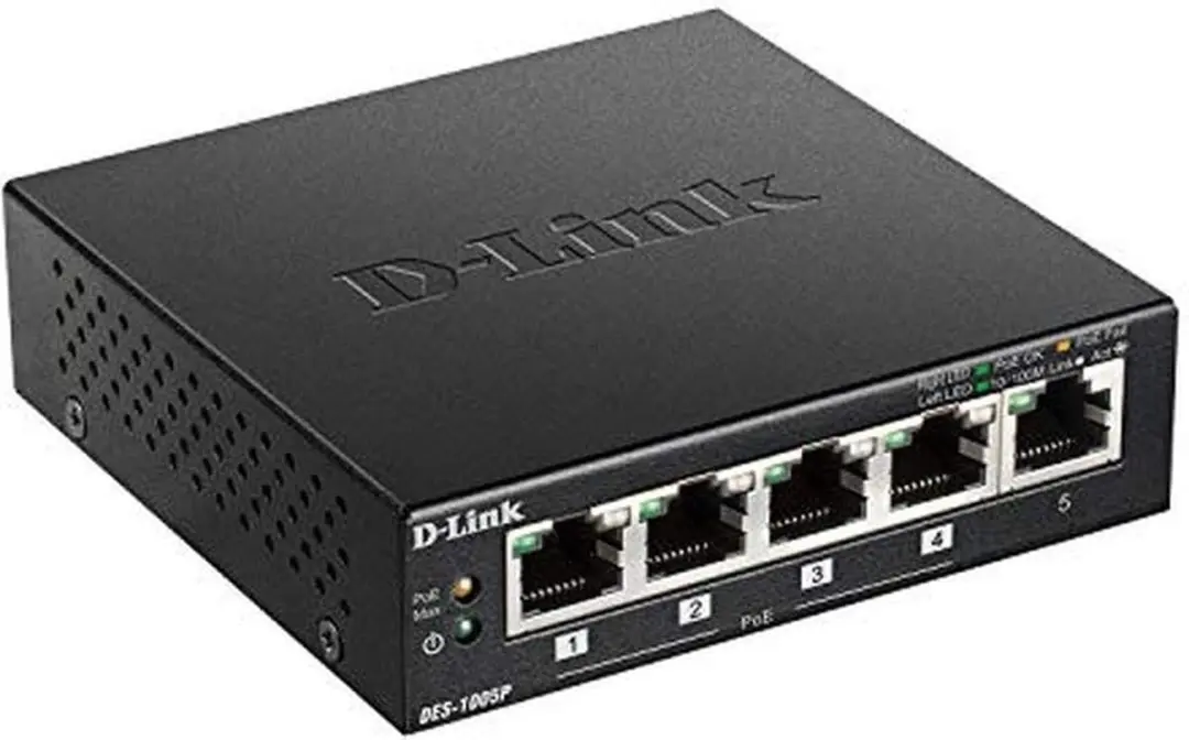 D-Link DES-1005P Netwerkswitch 5-Poorten PoE - afbeelding 2 van 6