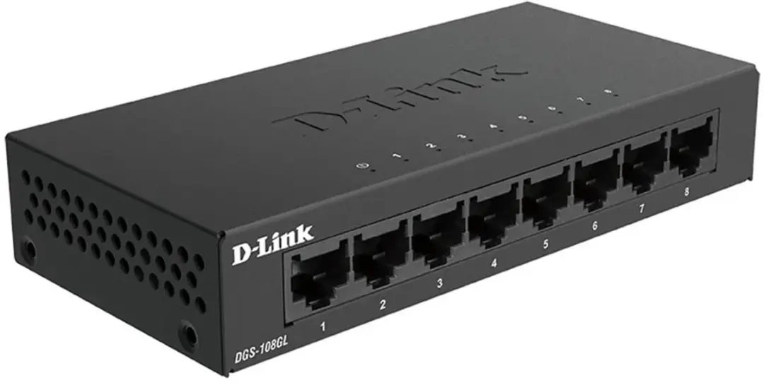 D-Link DGS-108GL/E Netwerkswitch - Wit - afbeelding 2 van 6