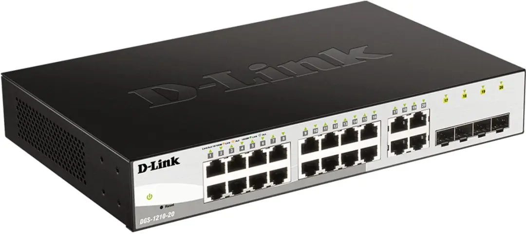 D-Link DGS-1210-20/E Smart Managed Netwerkswitch - Zwart - afbeelding 5 van 6