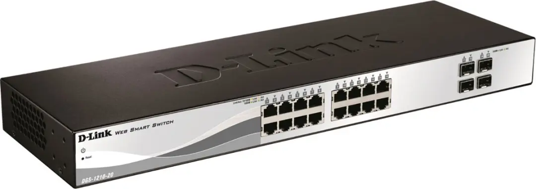 D-Link DGS-1210-20/E Smart Managed Netwerkswitch - Zwart - afbeelding 2 van 6