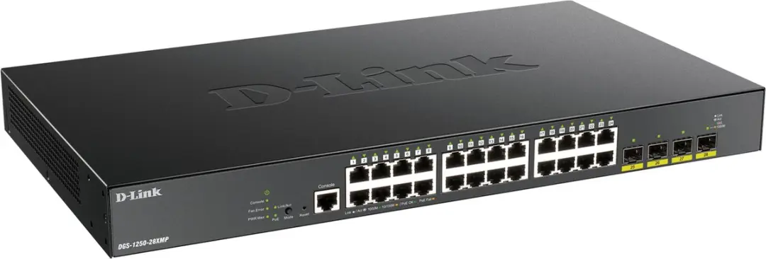 D-Link DGS-1250-28XMP/E Switch - Zwart - afbeelding 3 van 4