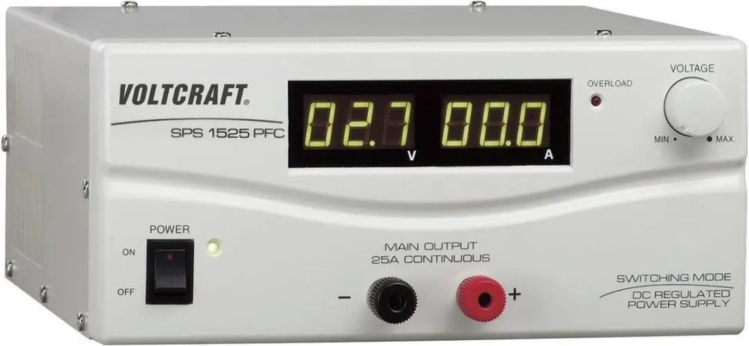 Voltcraft SPS 1525 PFC Labvoeding - 375W - 3-15V 2-25A - afbeelding 2 van 5