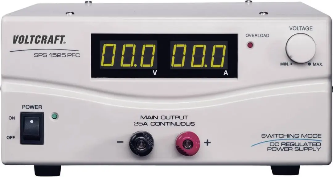 Voltcraft SPS 1525 PFC Labvoeding - 375W - 3-15V 2-25A - afbeelding 4 van 5