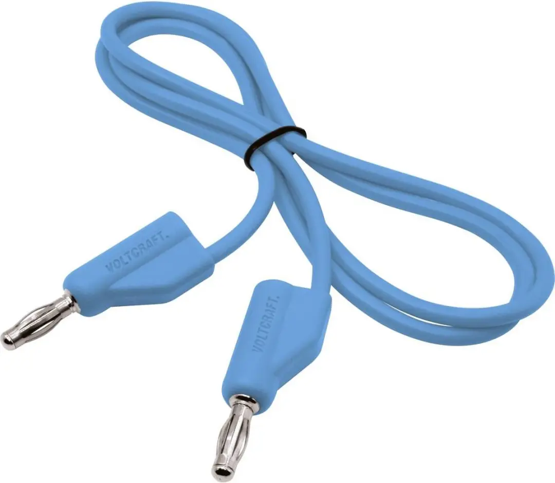 Voltcraft MSB-300 Meetsnoer Banaanstekker 4mm 0,5m Blauw - afbeelding 3 van 5