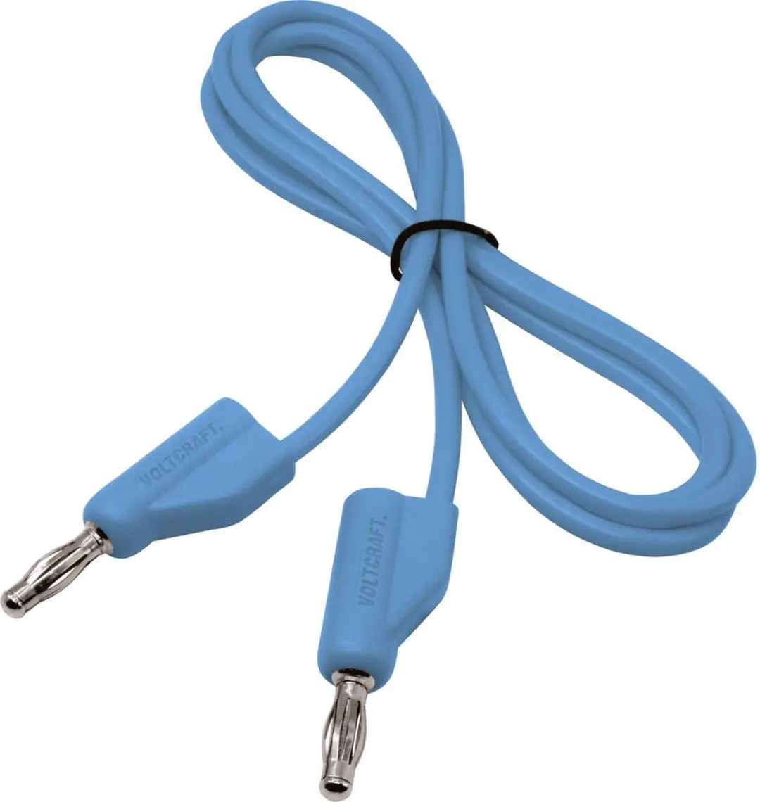 Voltcraft MSB-300 Meetsnoer Banaanstekker 4mm 1m Blauw - afbeelding 2 van 5