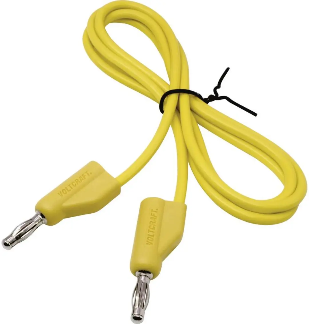 Voltcraft MSB-300 Meetsnoer Banaanstekker 4mm - 1m - Geel - afbeelding 3 van 5