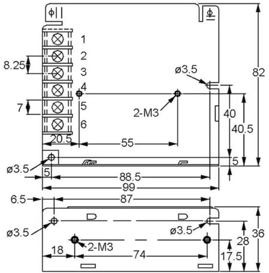 Mean Well RD-35B Schakelnetvoedingsmodule - 35W - afbeelding 2 van 2