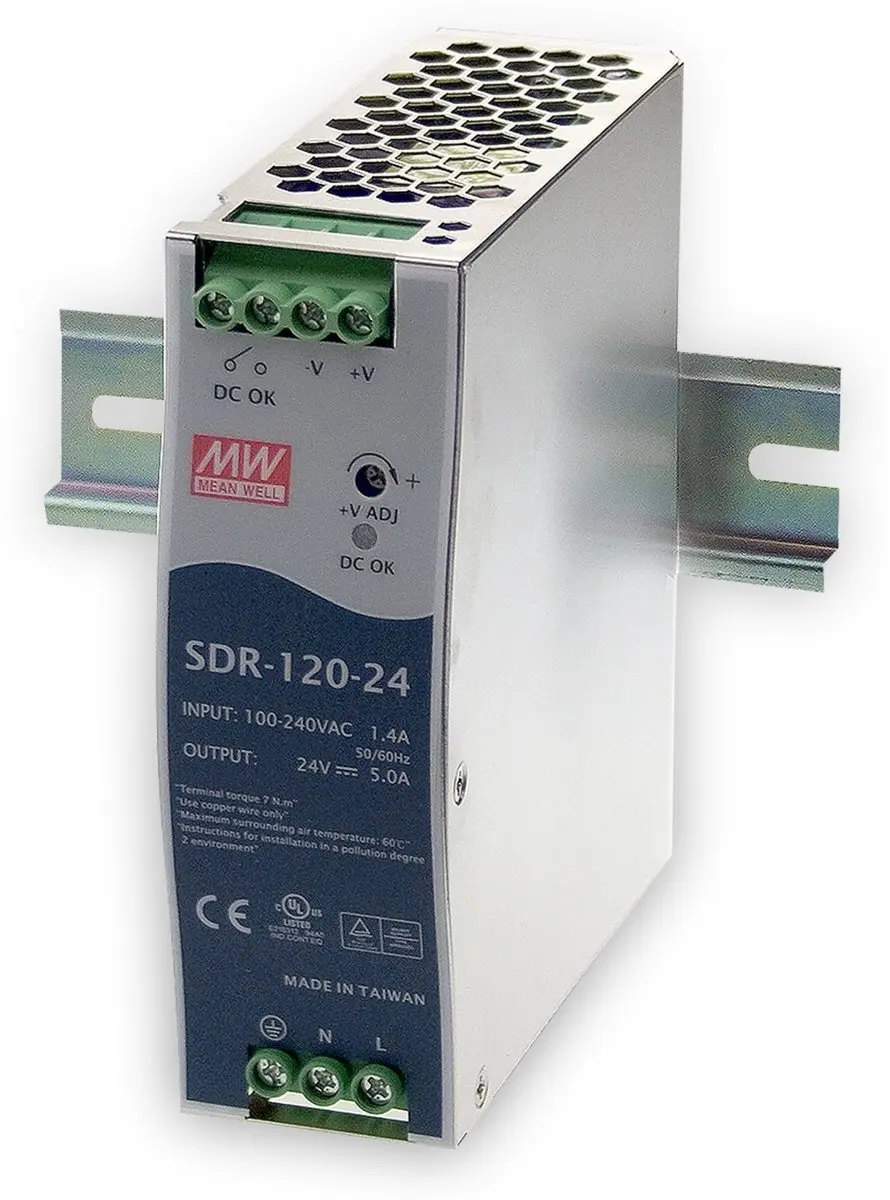 Mean Well SDR-120-24 DIN-rail netvoeding 24 V/DC 5 A 120 W Aantal uitgangen: 1 x