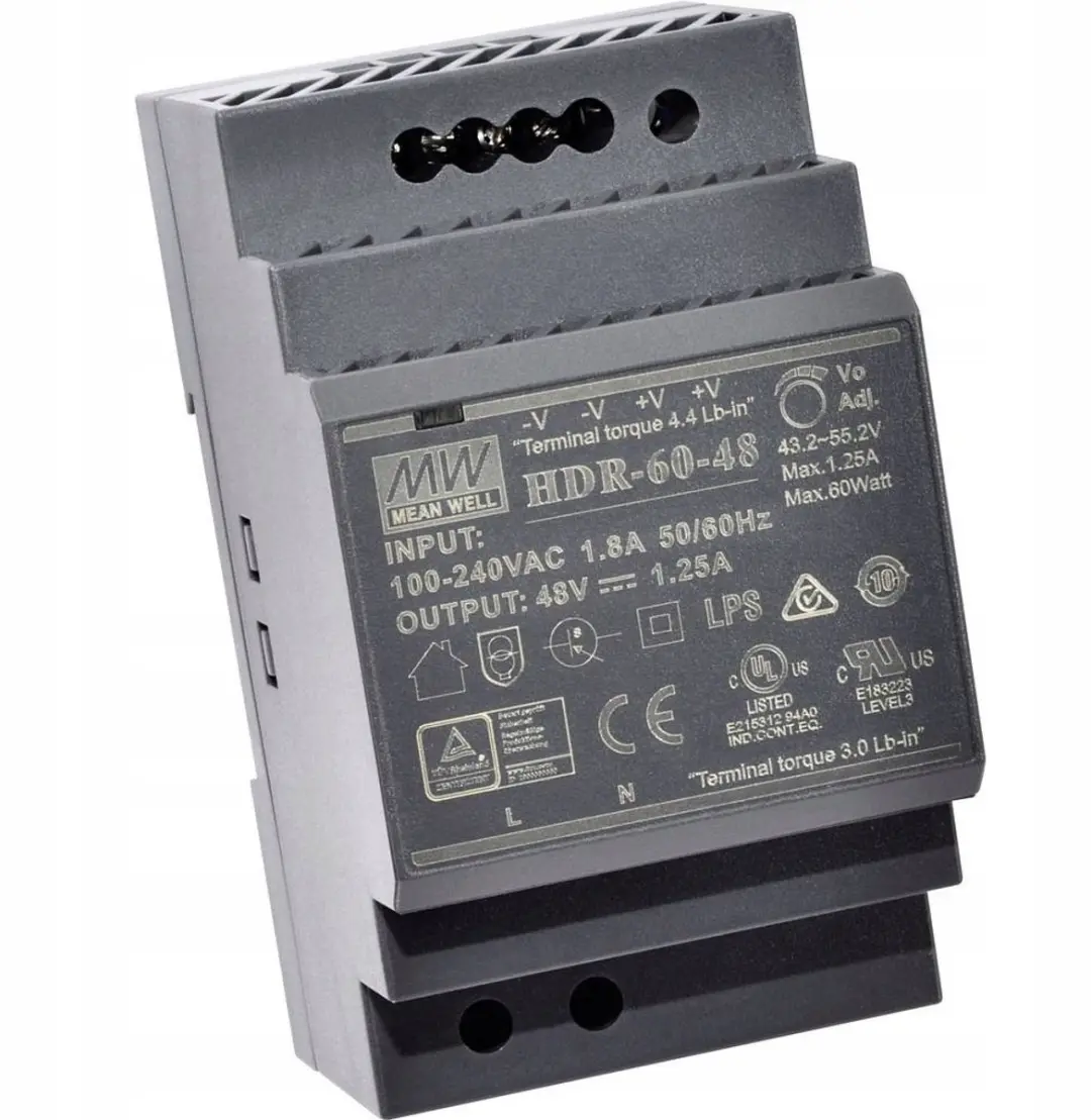 Mean Well HDR-60-48 DIN-rail netvoeding