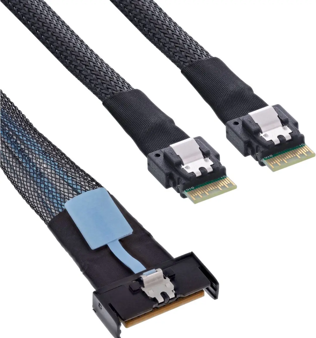 InLine 27663C MCIO x8 naar 2x SFF-8654 Kabel