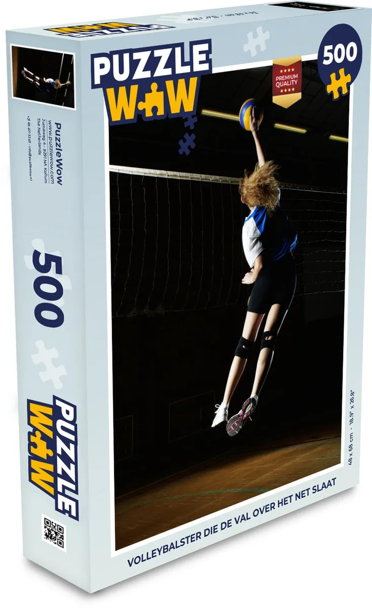 PuzzleWow Volleybalster Legpuzzel 500 Stuks - Multicolor
