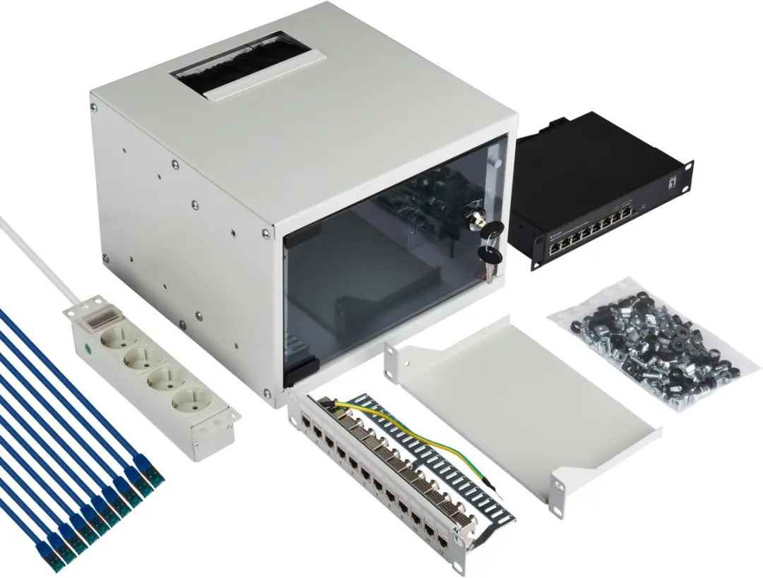 EFB Elektronik WGB-1004GR.30-SET1 Wandrek 4U - Grijs - afbeelding 4 van 6