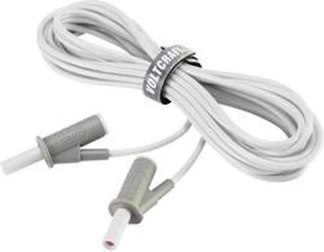 Voltcraft MSB-501 Veiligheidsmeetsnoer Banaanstekker 4mm 5m Wit