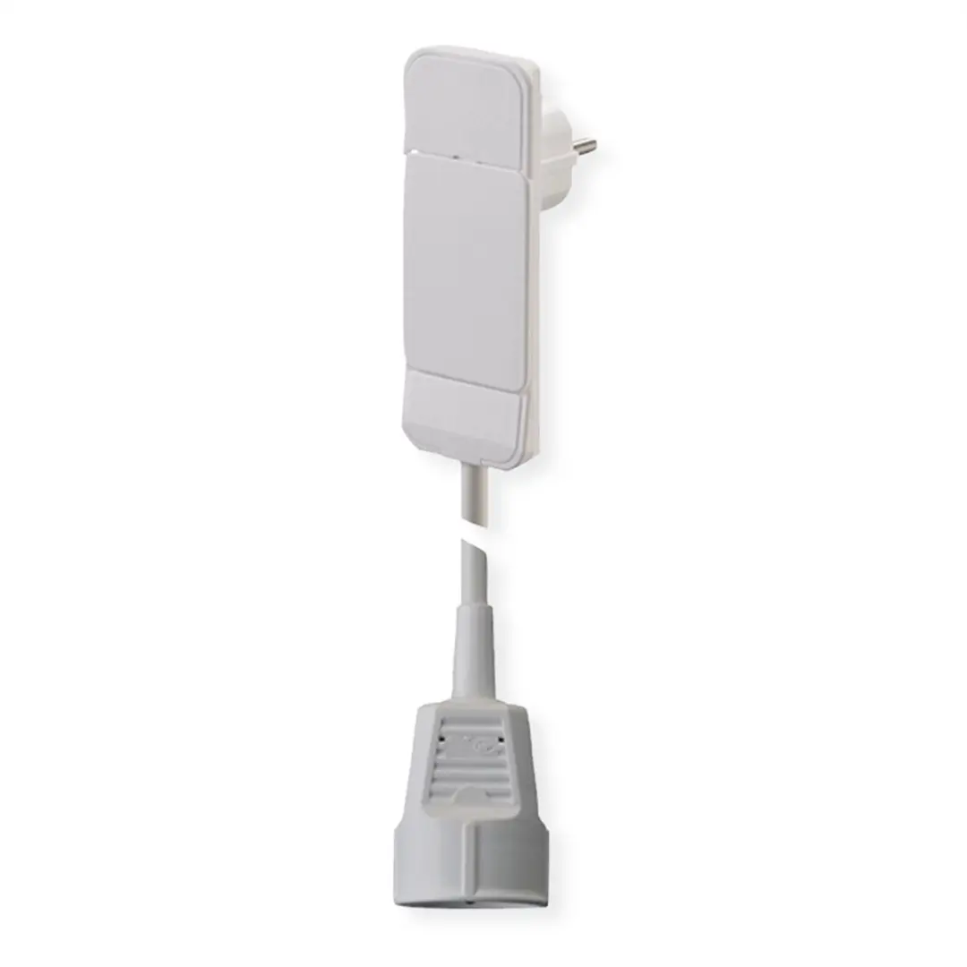 BACHMANN SmartPlug platte stekker 1x randaarde wit, 1.5m