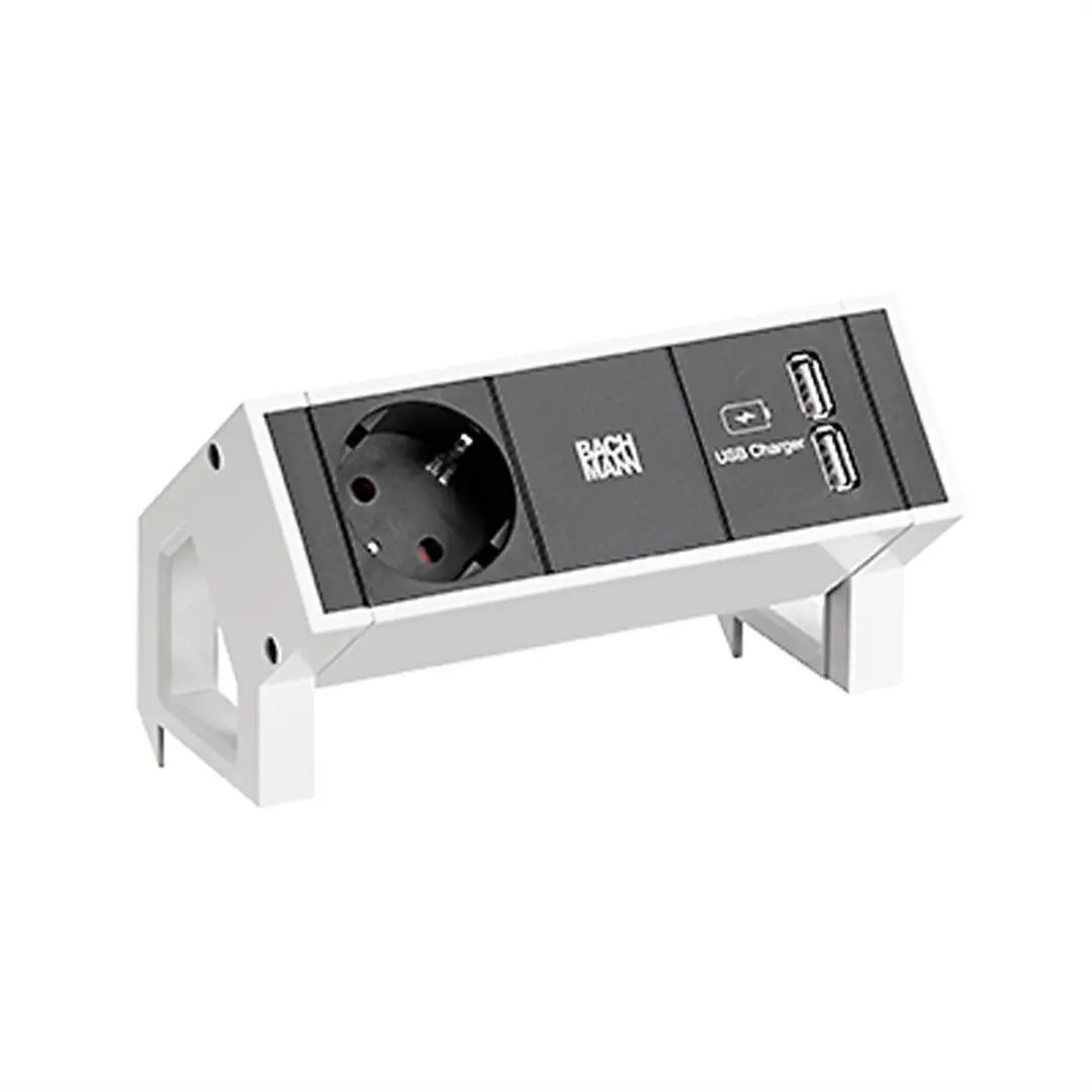 Bachmann DESK2 902.380 Stekkerdoos met USB