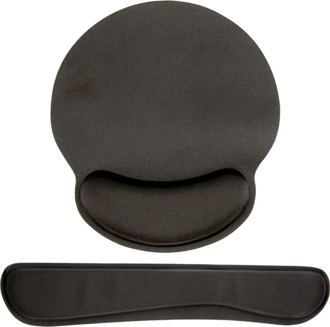 2-delige set van ergonomische muismat en toetsenbord polssteun