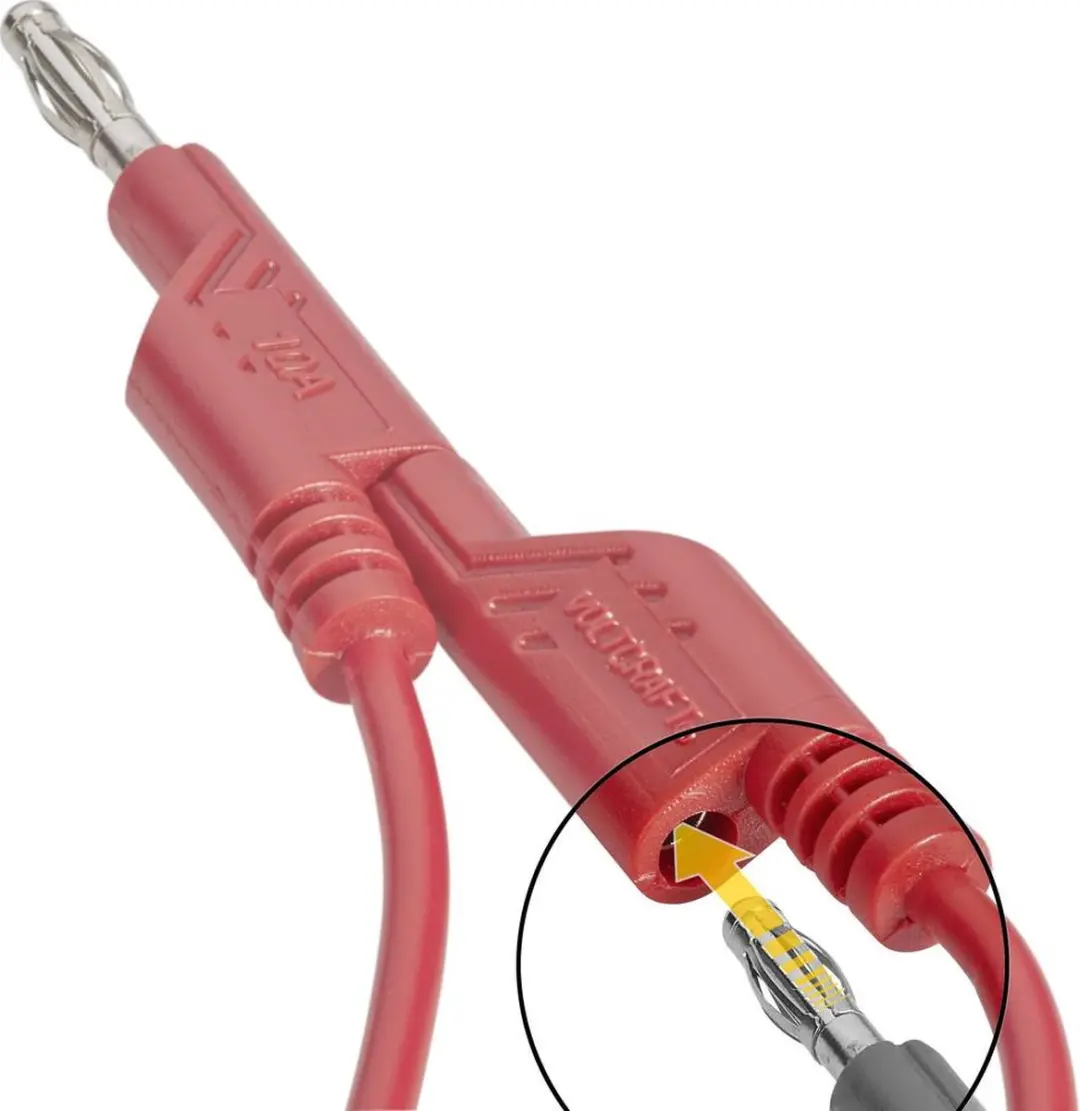 Voltcraft Meetsnoer Banaanstekker 4mm - 1m - Rood - afbeelding 3 van 4