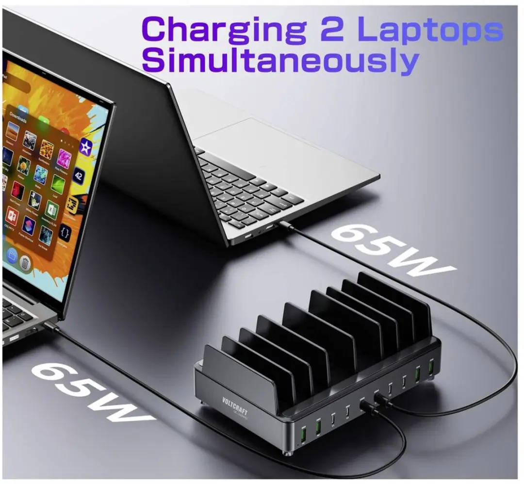 Voltcraft UC-240W01 USB-laadstation 240W - Zwart - afbeelding 4 van 6