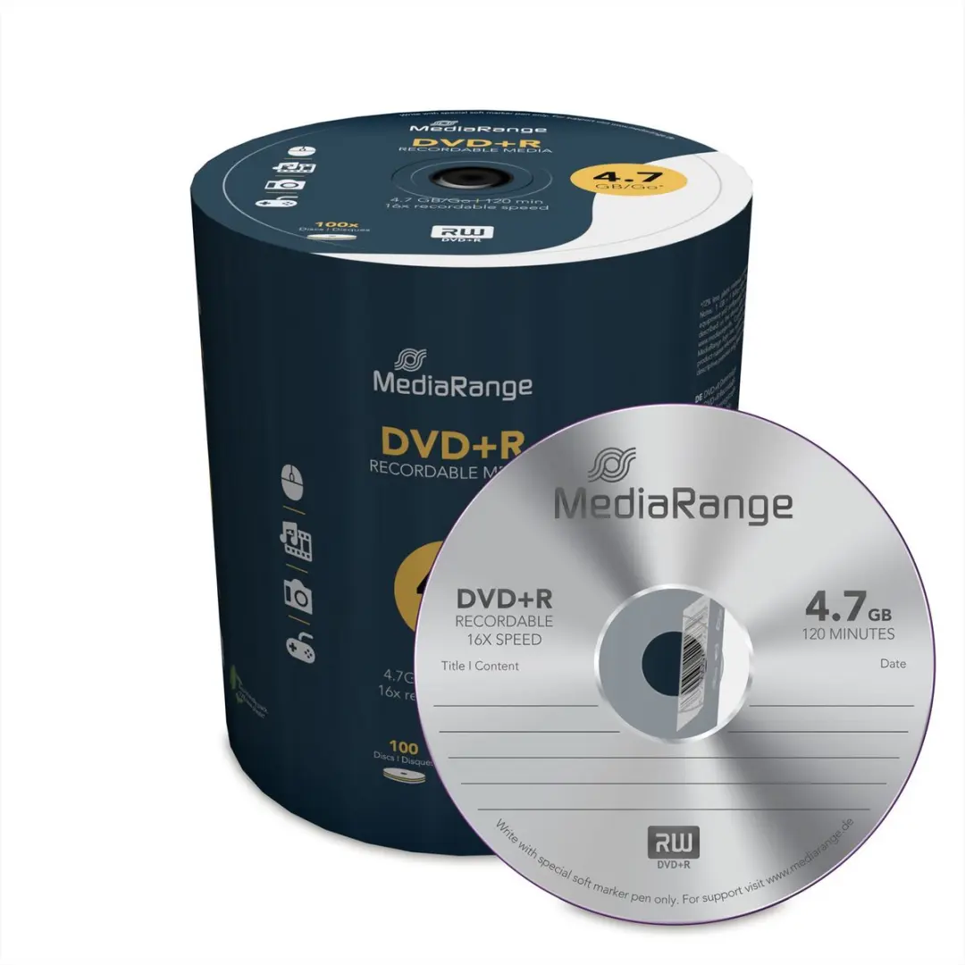 MediaRange MR443 DVD+R 4.7GB - 100 stuks - afbeelding 2 van 2