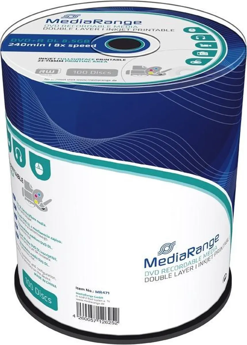 MediaRange MR471 DVD+R DL Printable