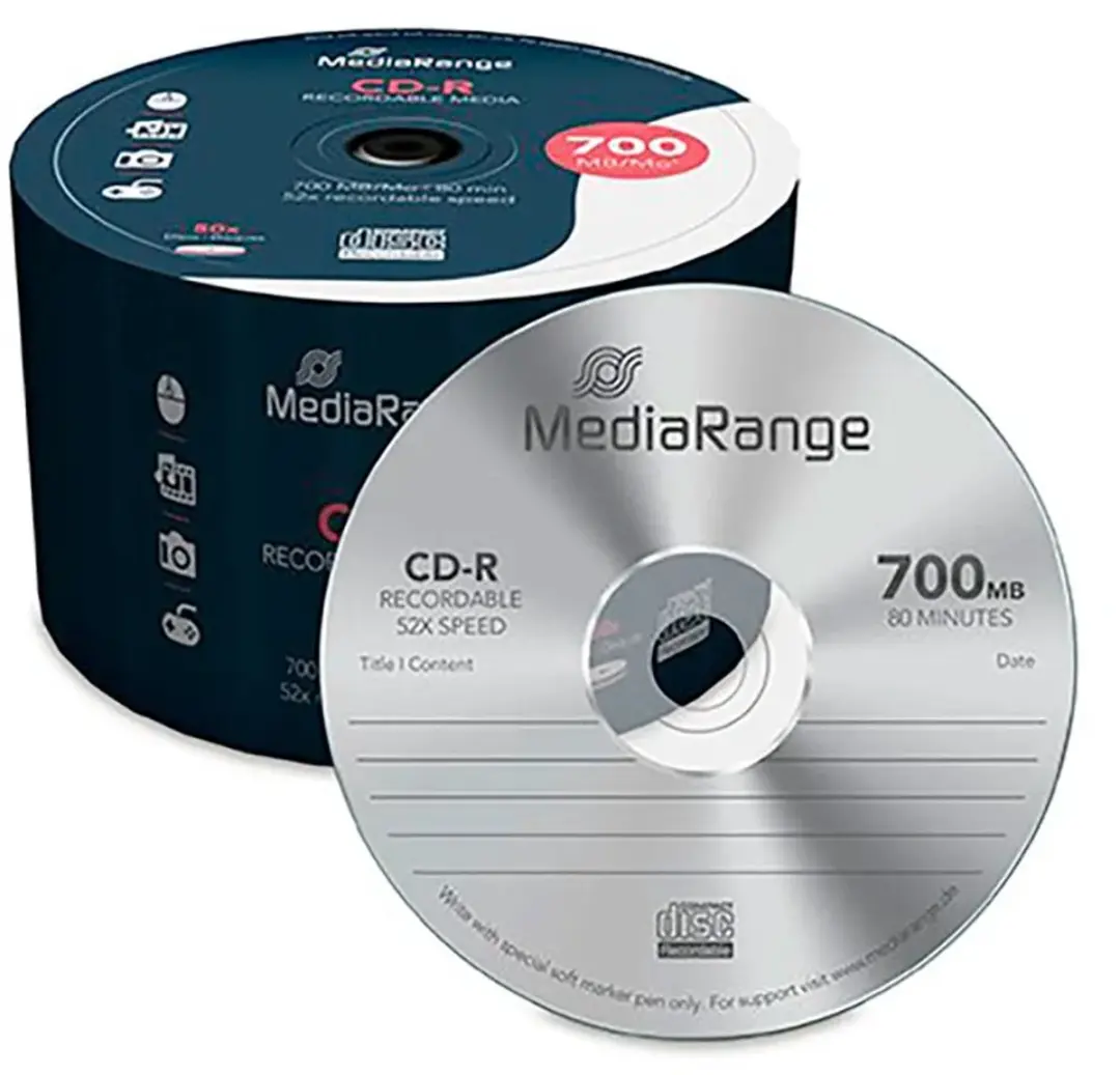 MediaRange CD-R 700MB 80min 52x - 50 stuks - afbeelding 4 van 5