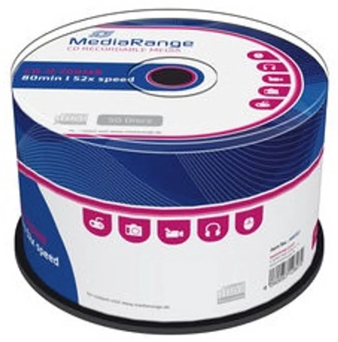 MediaRange CD-R 700MB 80min 52x - 50 stuks - afbeelding 5 van 5