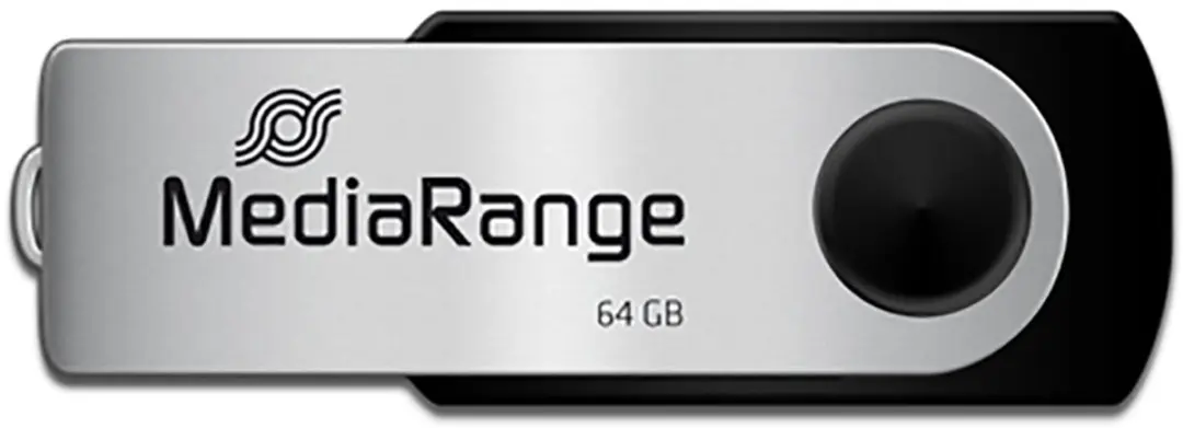 MediaRange MR912 USB-stick - 64GB - Zwart - afbeelding 4 van 6