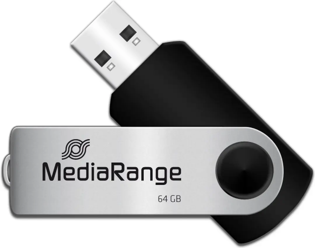 MediaRange MR912 USB-stick - 64GB - Zwart - afbeelding 5 van 6