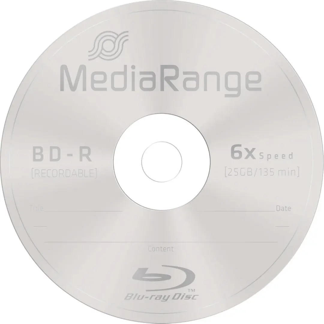 MediaRange MR514 BD-R Blu-ray Disc 25GB - 25 Stuks - afbeelding 3 van 4