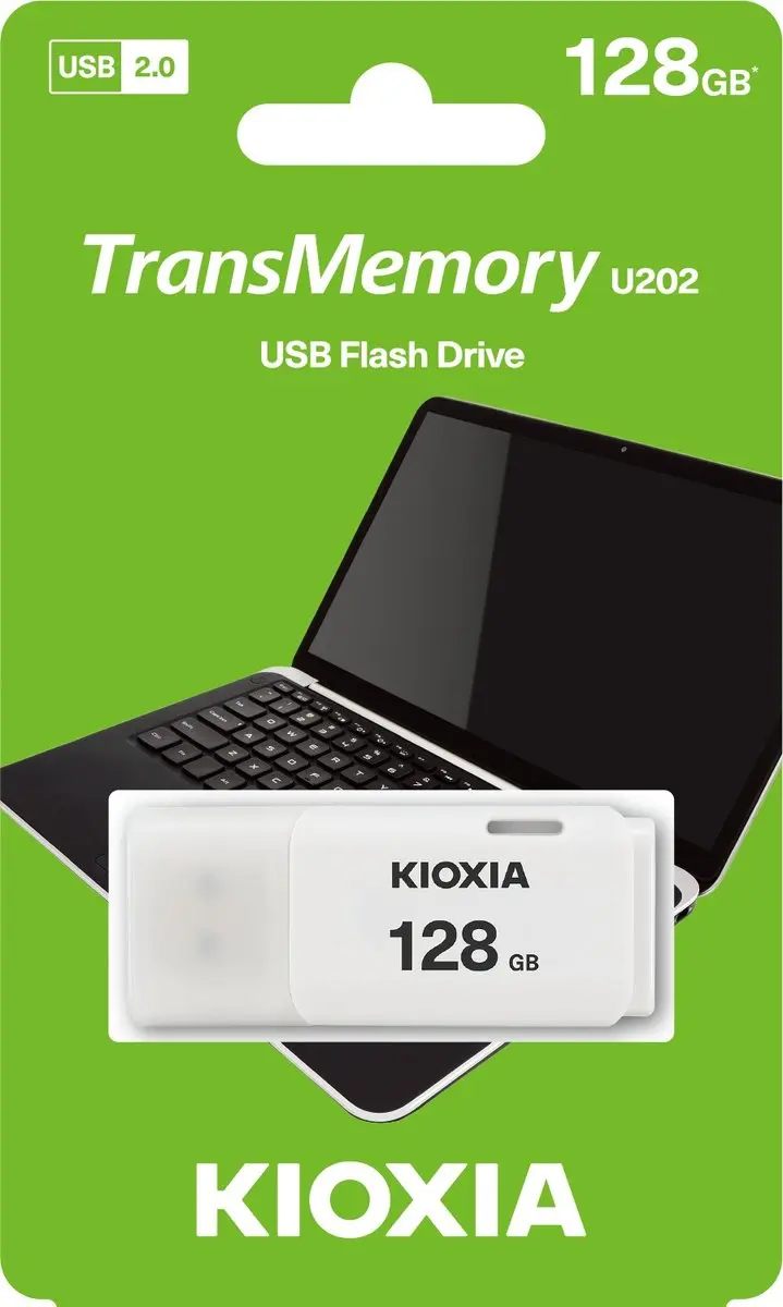 KIOXIA TransMemory U202 USB-stick 128GB - Wit - afbeelding 2 van 6