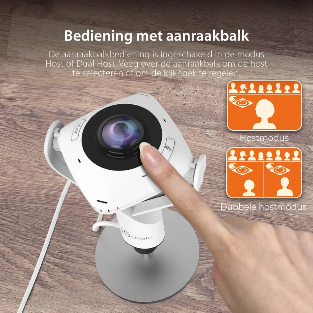 j5create JVCU360 360° Webcam - Wit/Zwart - afbeelding 6 van 6