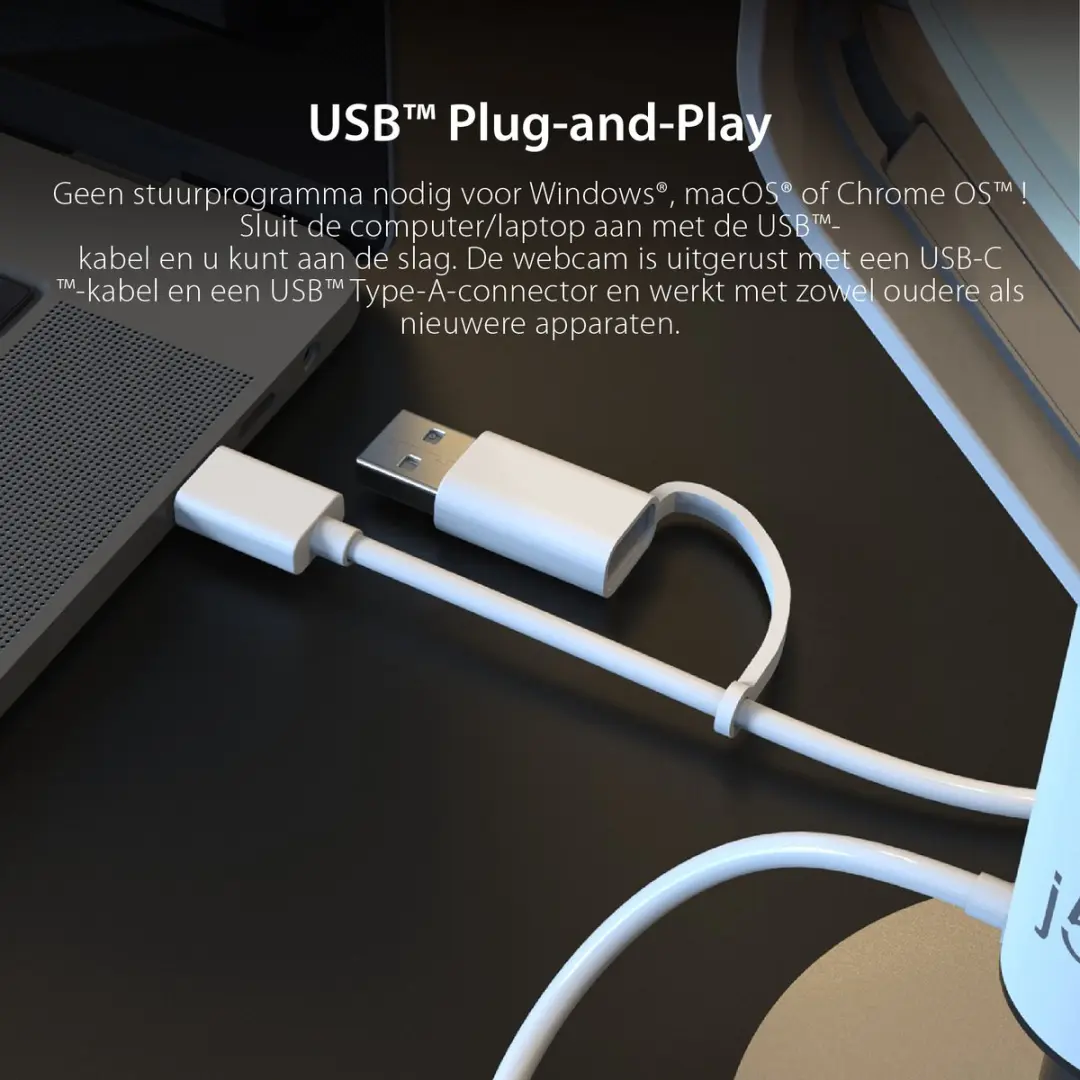 j5create JVCU360 360° Webcam - Wit/Zwart - afbeelding 5 van 6
