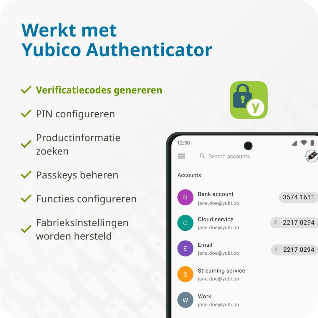 Yubico YubiKey 5 NFC FIPS Beveiligingsleutel - USB-A - afbeelding 3 van 6