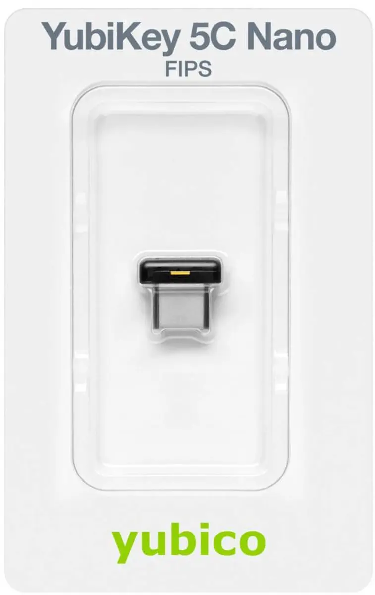 Yubico YubiKey 5C Nano FIPS USB-stick - Zwart/goud - afbeelding 3 van 5