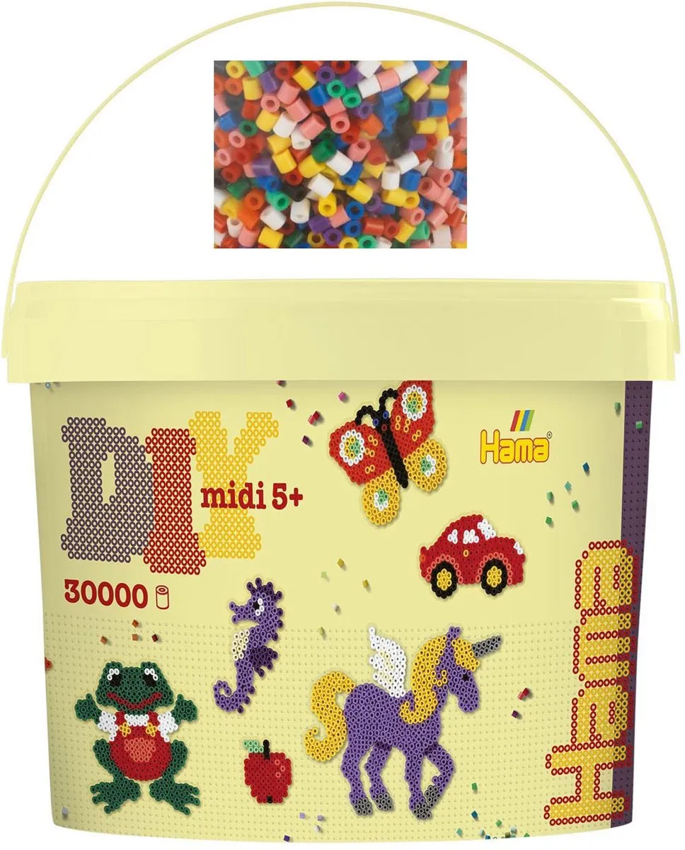 Hama Strijkkralen Midi Emmer 30.000 Stuks - Multicolor