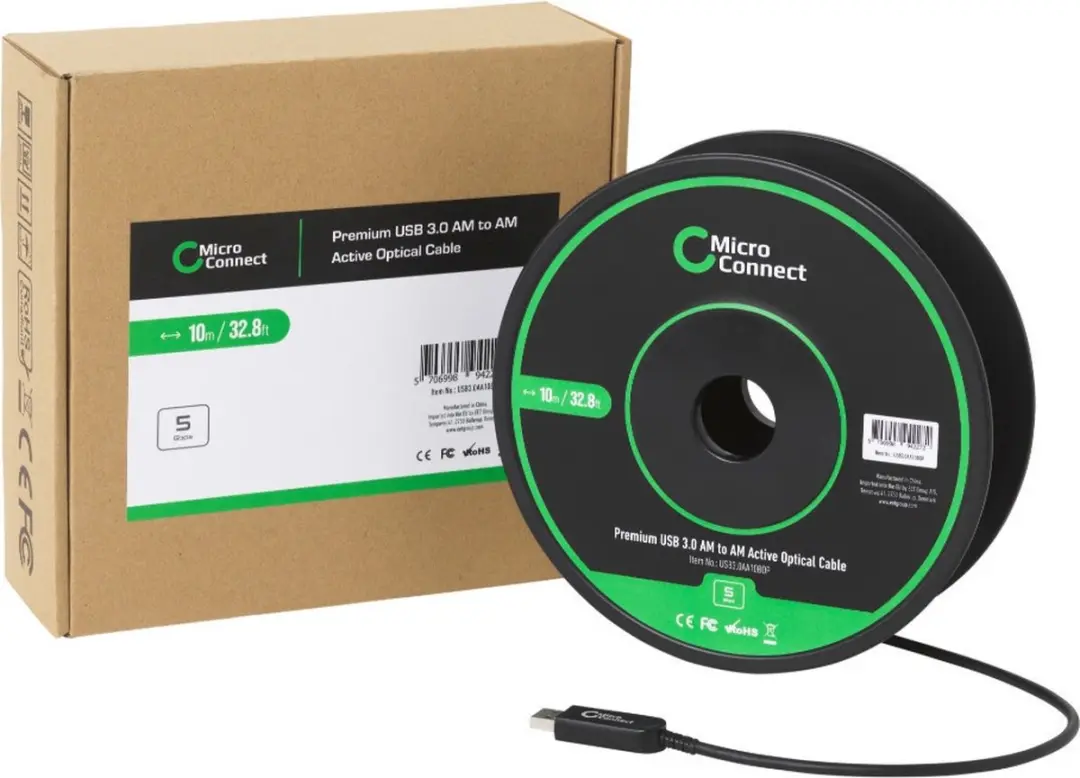 Microconnect USB3.0AA10BOP USB-kabel - 10m - Zwart - afbeelding 5 van 6
