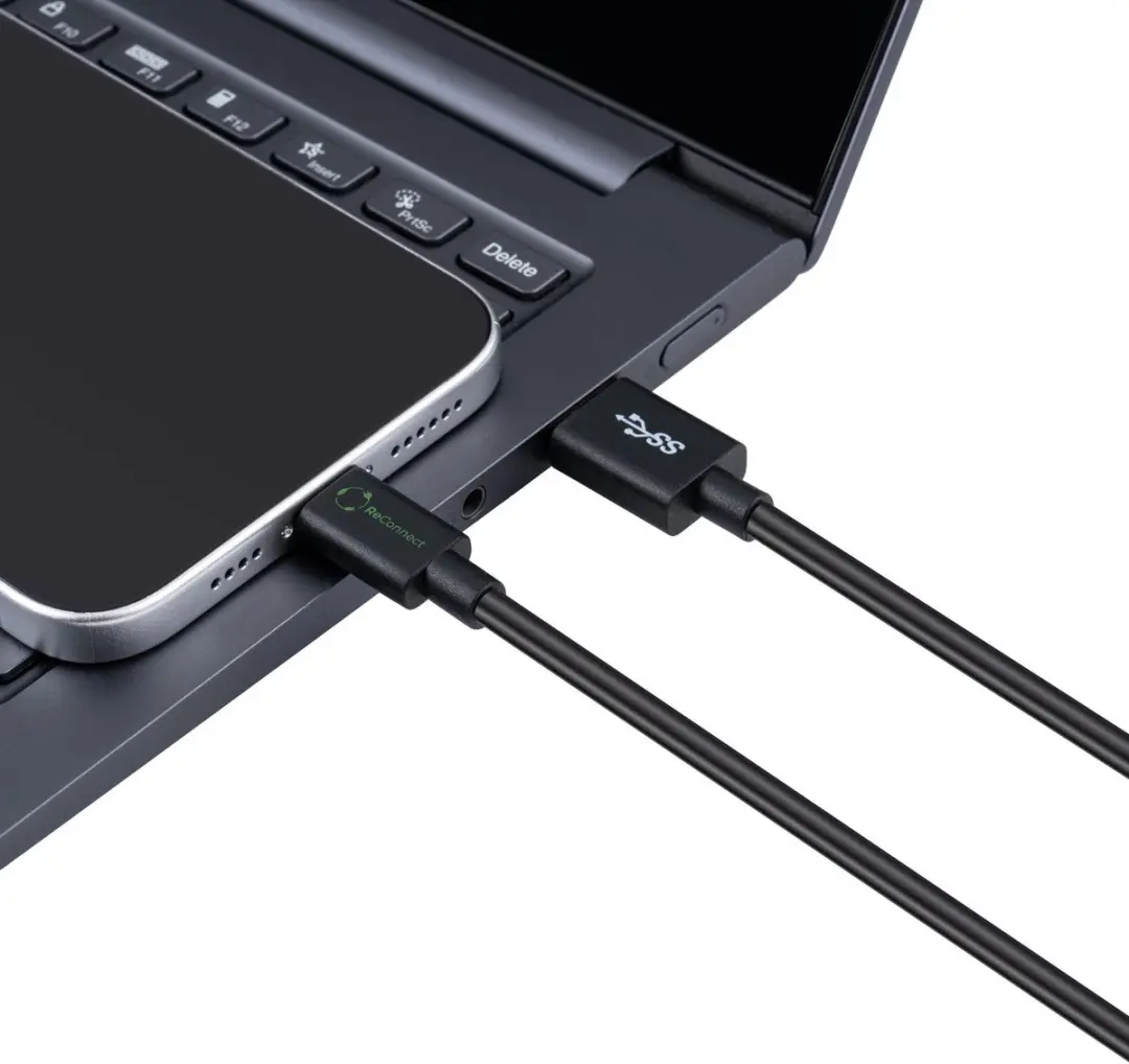 Microconnect ECO-USB3.2CA1 USB-kabel USB-A naar USB-C 1m - Zwart - afbeelding 5 van 5
