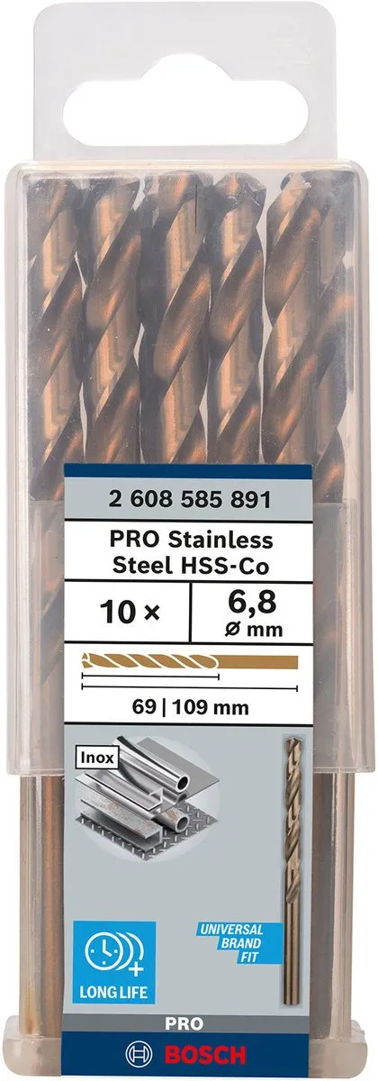 Bosch Professional ST. LINE 6,8mm HSS-CO Boor - 10 Stuks