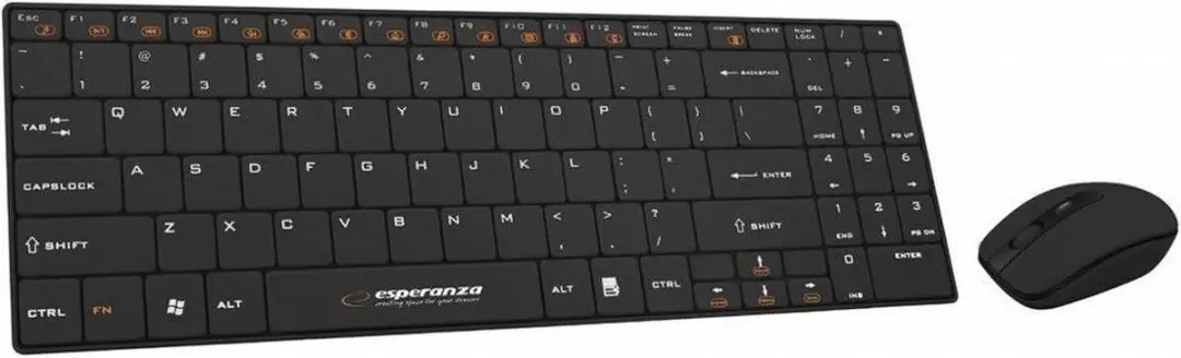 Esperanza Draadloze Toetsenbord-Muisset Voor Laptop Pc 2,4 Ghz Ek122K