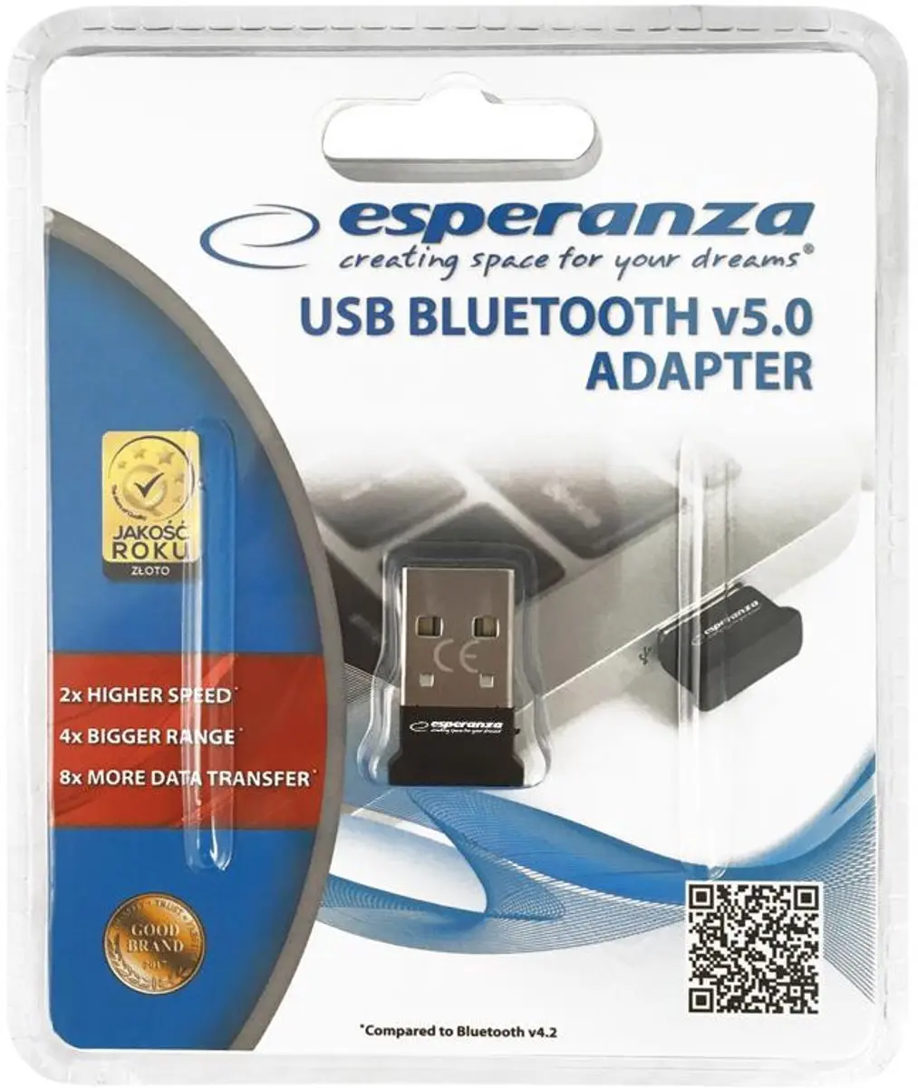 Esperanza EA160 Bluetoothadapter - Zwart - afbeelding 3 van 4