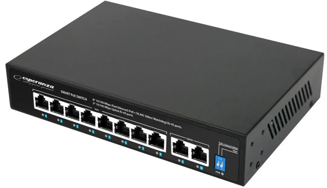 Esperanza ENS106 Netwerkschakelaar 10-Port PoE