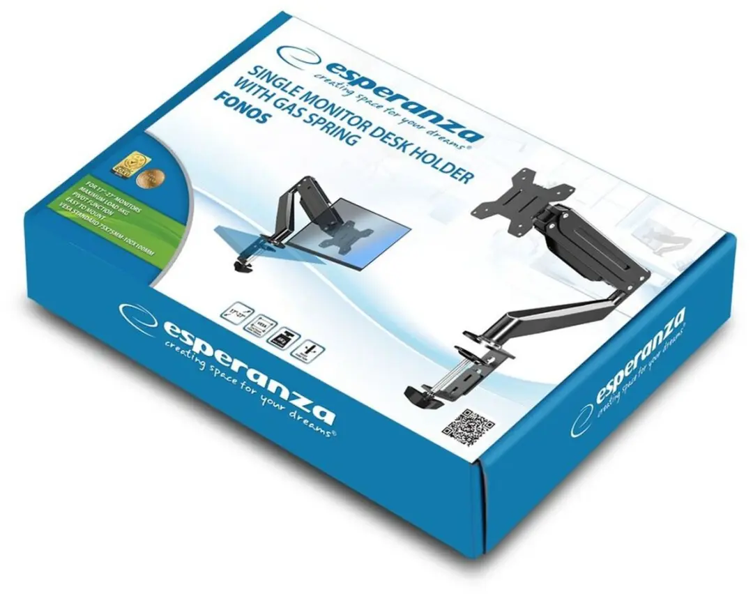 Esperanza ERW019 Monitorsteun 17-27 inch - Zwart - afbeelding 2 van 6