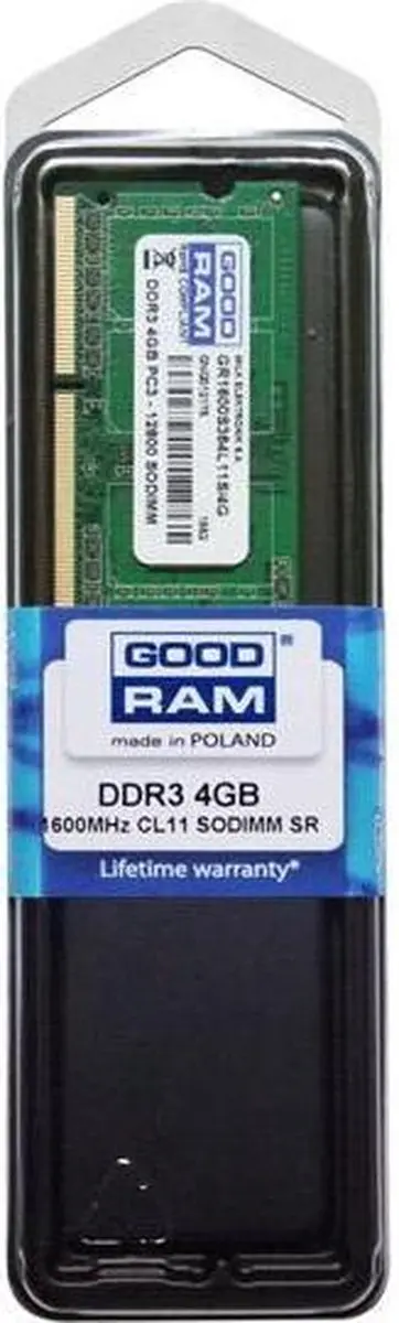 Goodram GR1600S364L11S/4G DDR3 SO-DIMM RAM 4GB - Groen - afbeelding 4 van 5