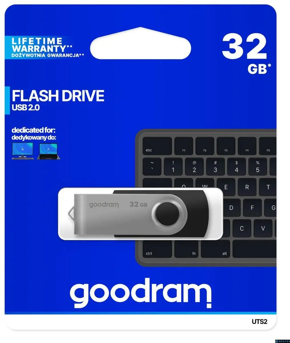 Goodram UTS2-0320K0R11 USB-stick 32GB - Zwart - afbeelding 3 van 6