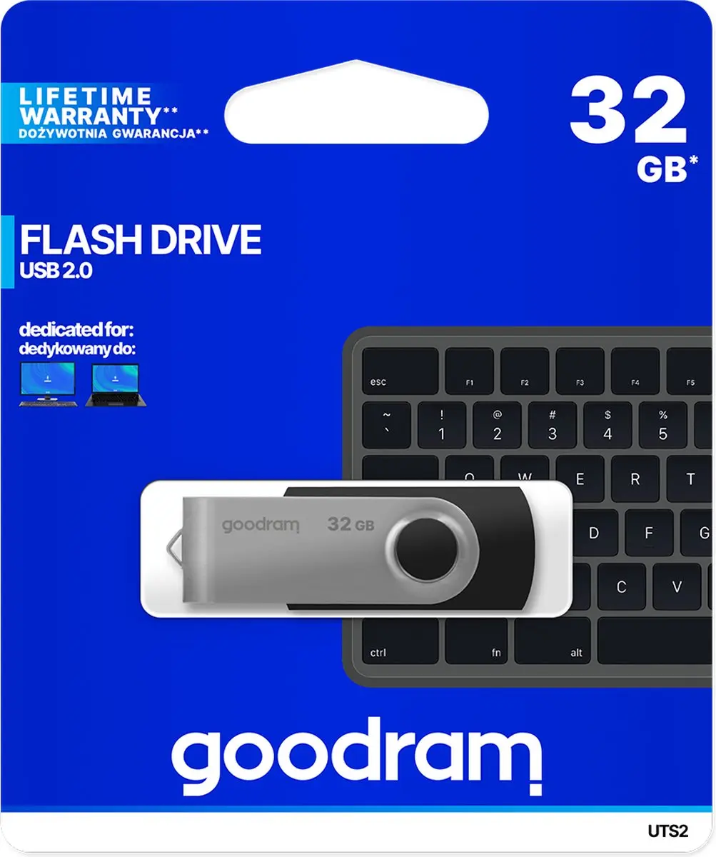 Goodram UTS2-0320K0R11 USB-stick 32GB - Zwart - afbeelding 4 van 6