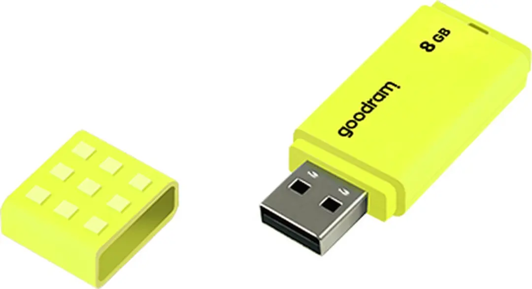 Goodram UME2 USB-stick 8GB - USB-A 2.0 - Geel - afbeelding 5 van 6