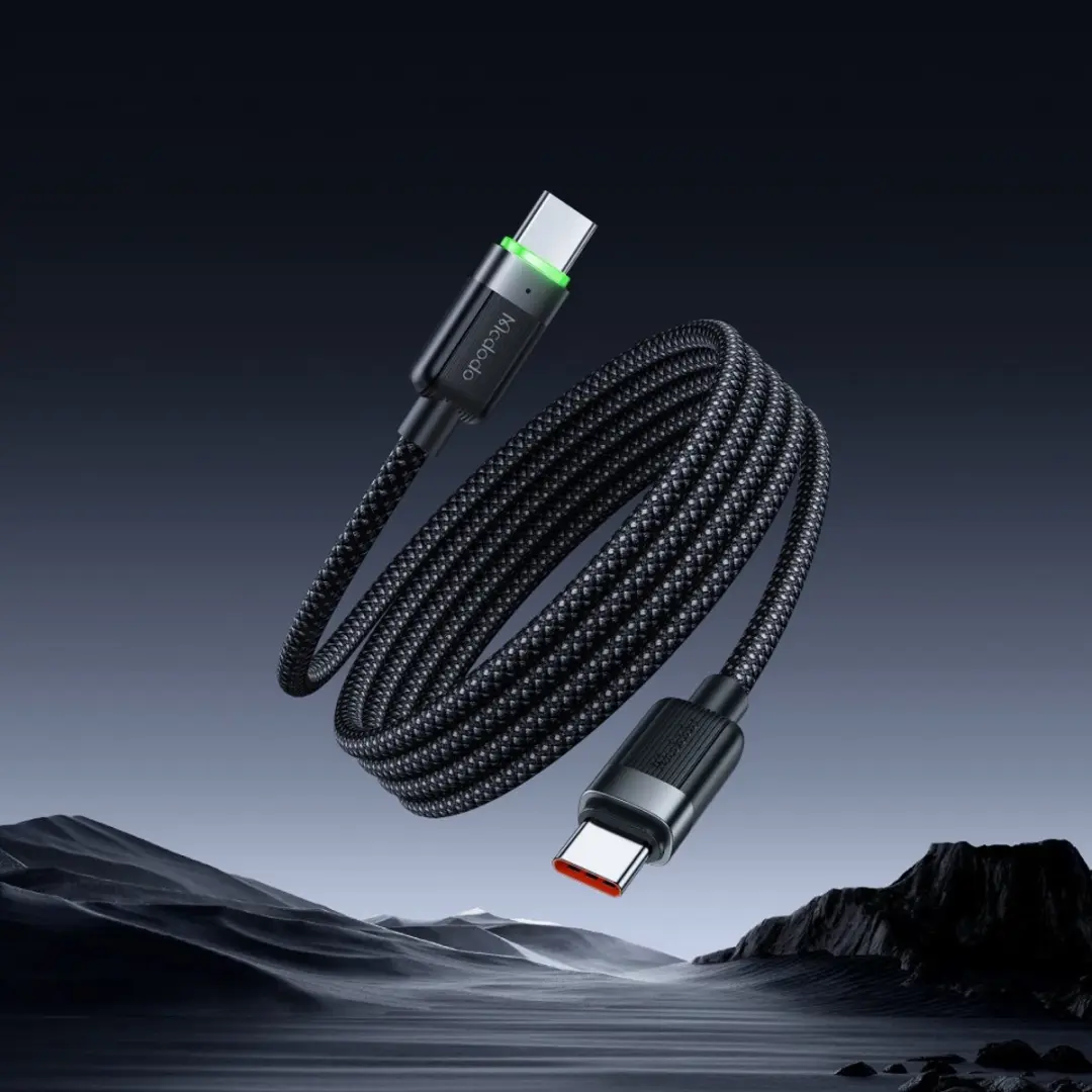 McDodo Oplaadkabel CA-2000 USB-C - 60W - 1.2m - Zwart - afbeelding 3 van 6