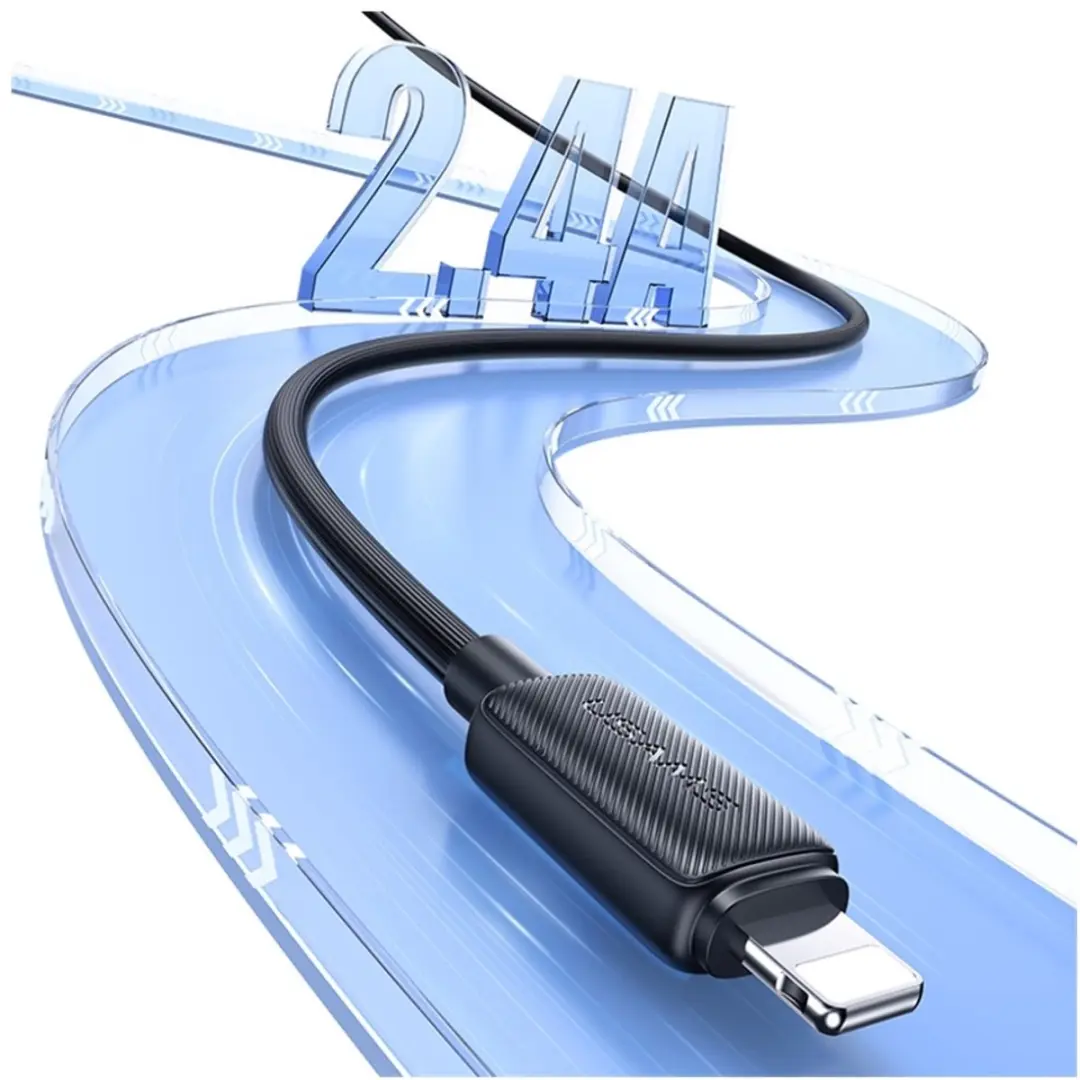 USAMS KY Serie US-SJ689 Lightning Kabel 1m - Wit - afbeelding 5 van 6